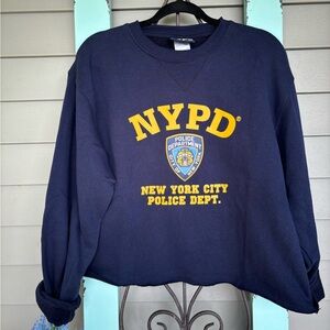 80s style cut NYPD New York Police sweater